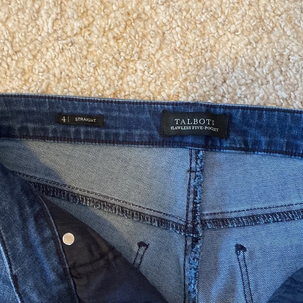 Talbots Flawless Five-Pocket Straight Jeans - Picture 6 of 11